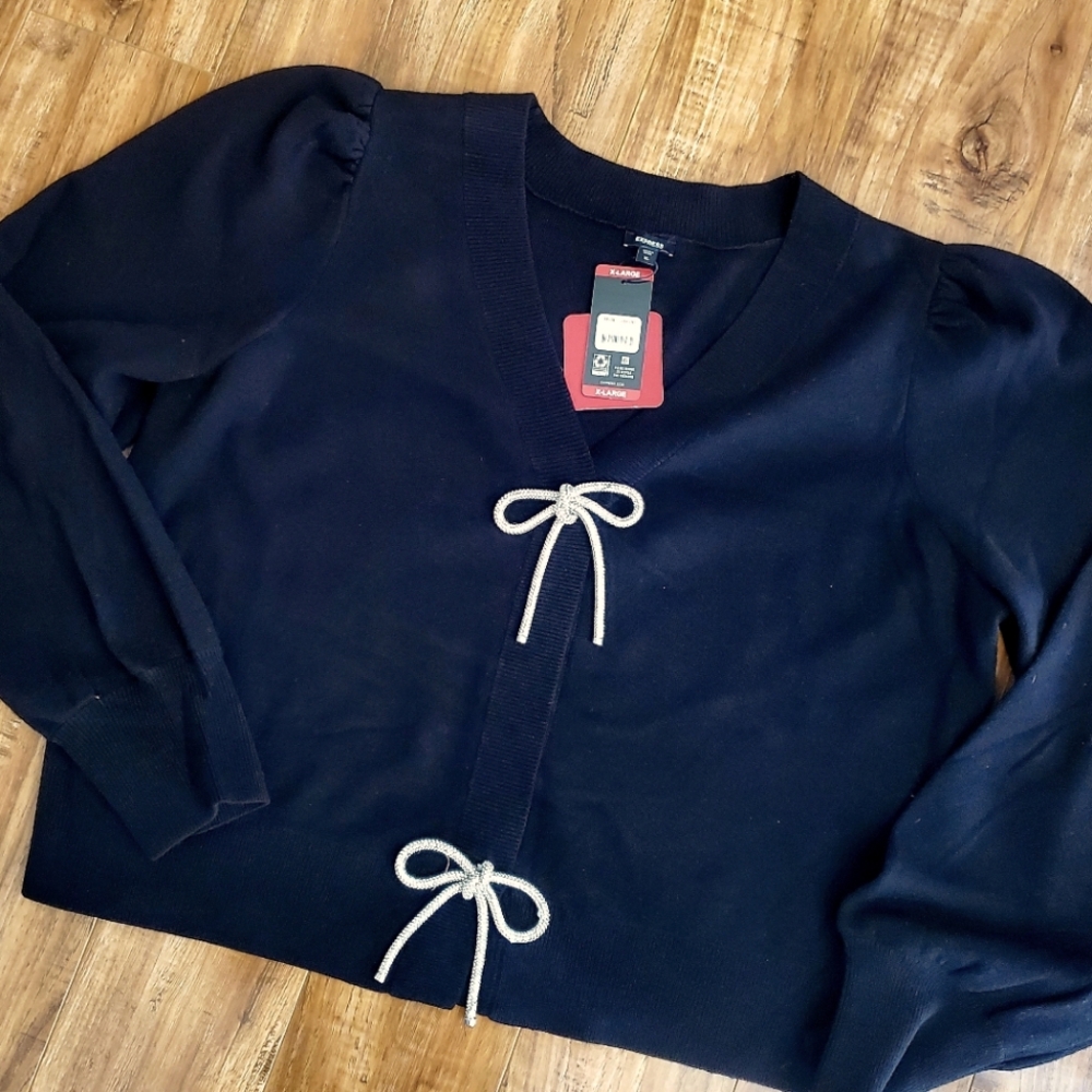Women's Black Cardigan Sweater